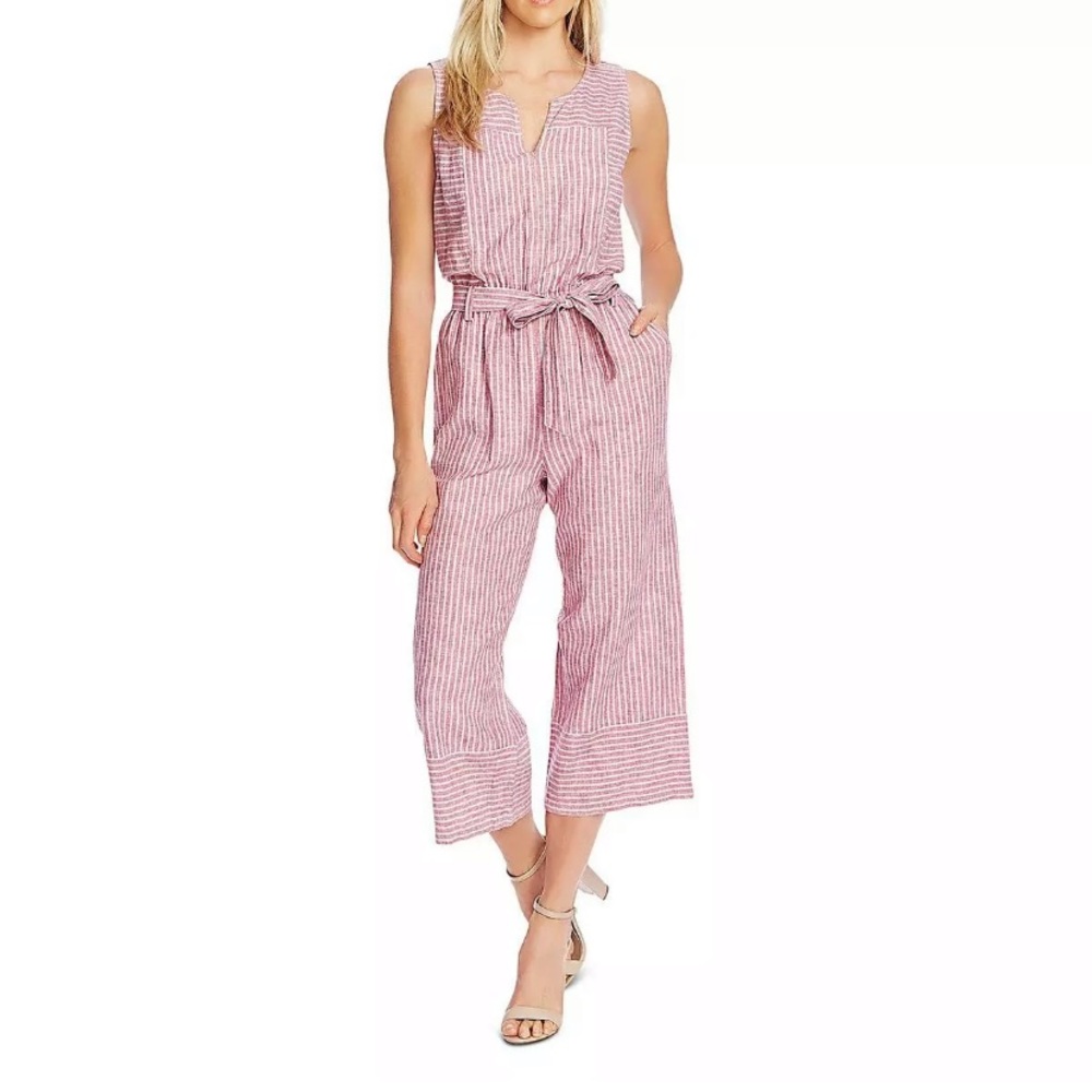 Vince Camuto linen cropped jumpsuit